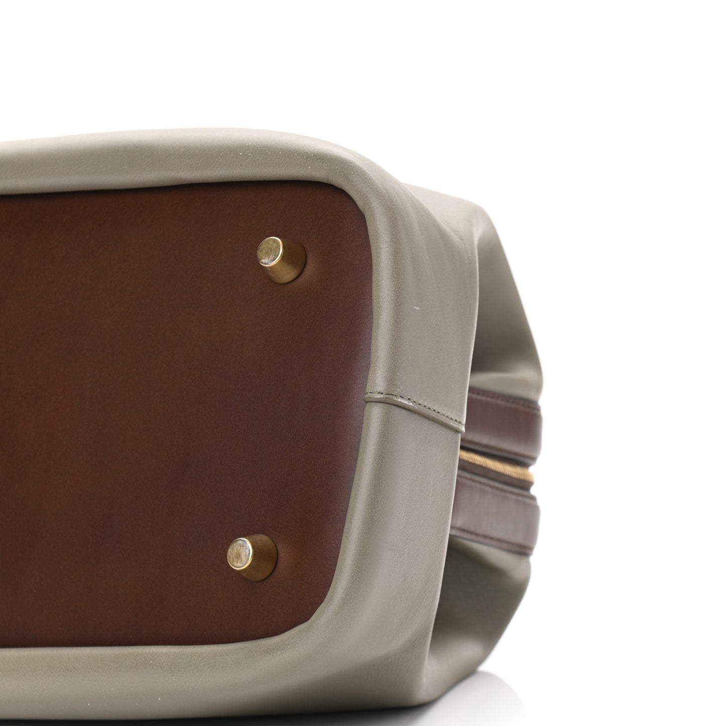 Satin Calfskin Long Frame Doctor Bag Taupe