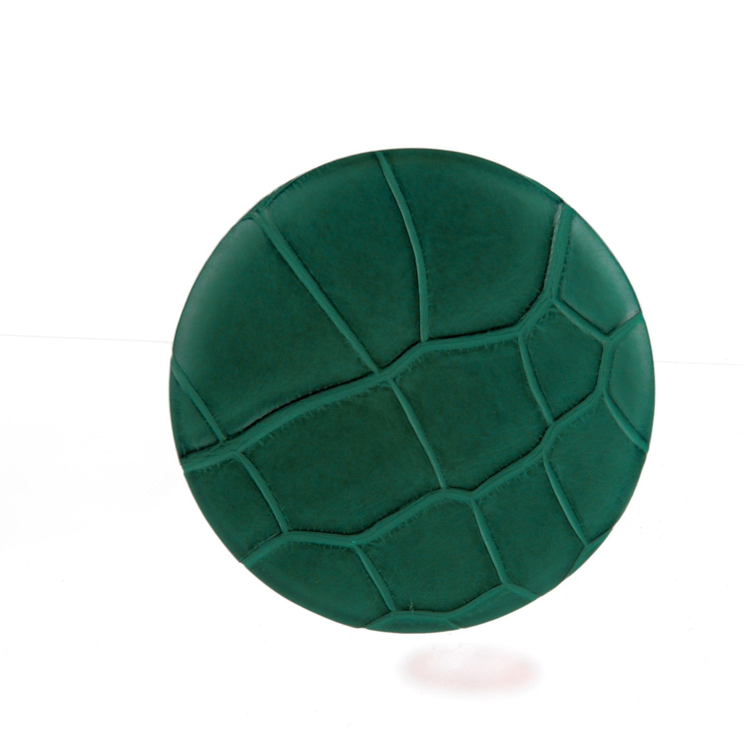 Hermes Matte Alligator Petit H Pin Brooch Malachite 3 of 5