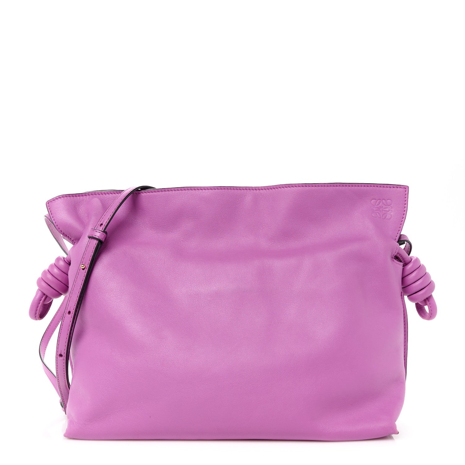 Loewe Calfskin Flamenco Knot Clutch Purple 1 of 10