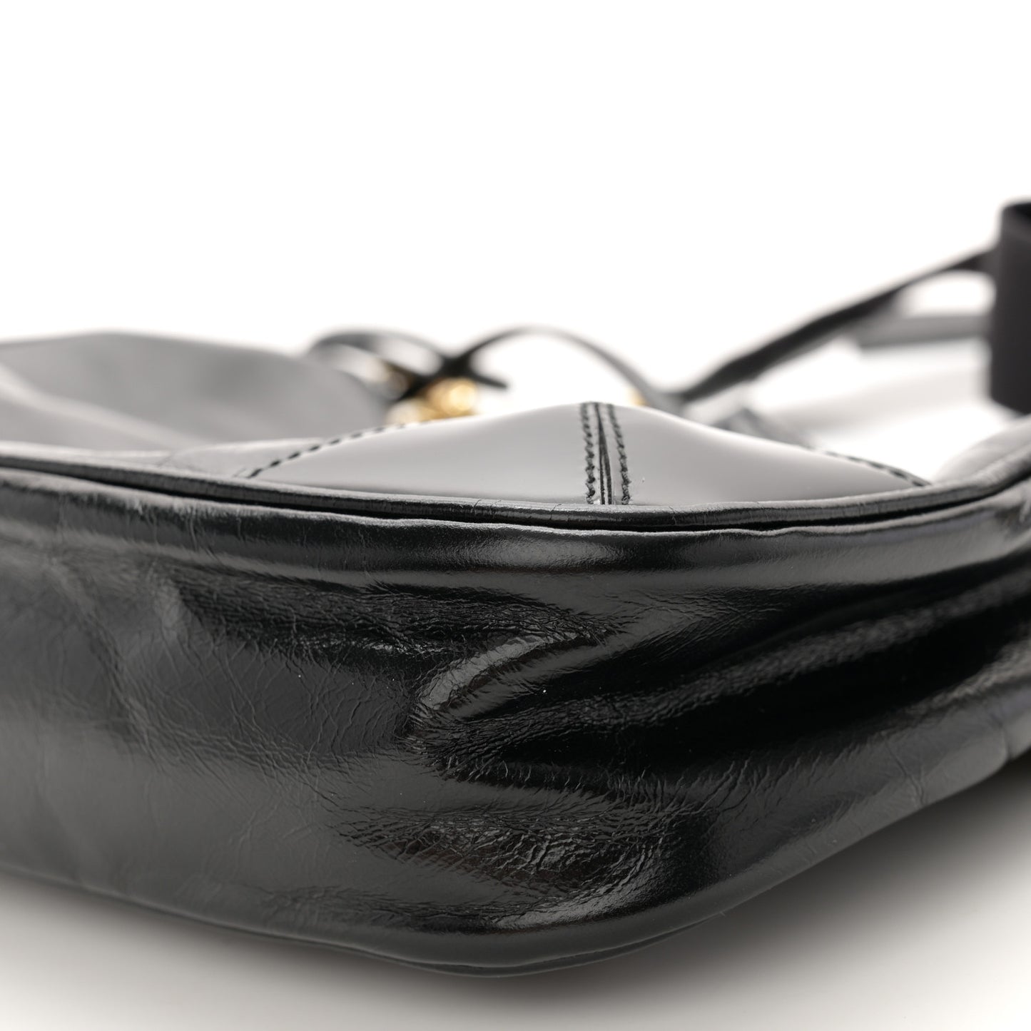 Patent Naplak Re-Edition 2005 Shoulder Bag Black