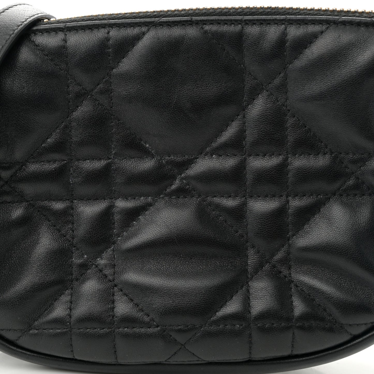 Lambskin Cannage Small Dior Vibe Hobo Bag Black