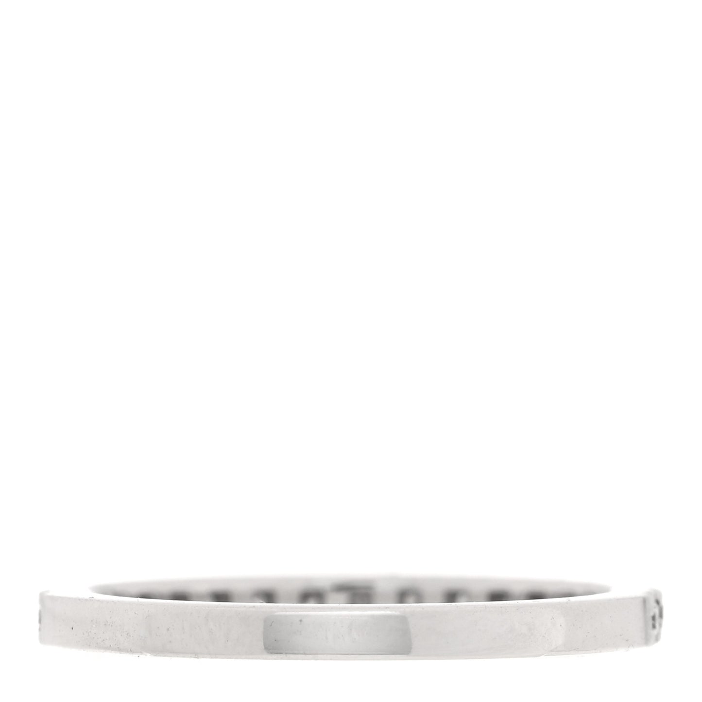 18K White Gold Diamond Roma Amor Wedding Band Ring 46 3.75