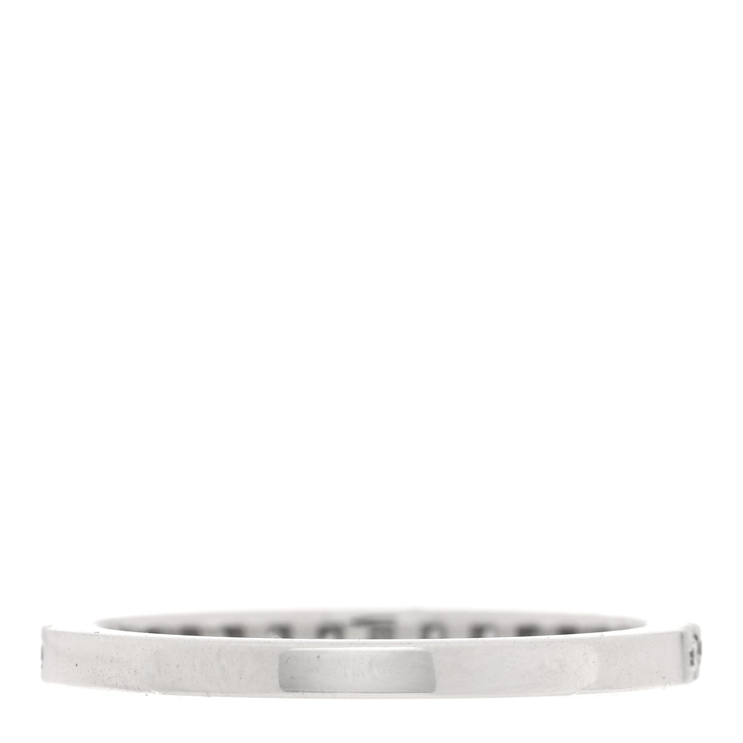 Bulgari 18K White Gold Diamond Roma Amor Wedding Band Ring 46 3.75 3 of 5