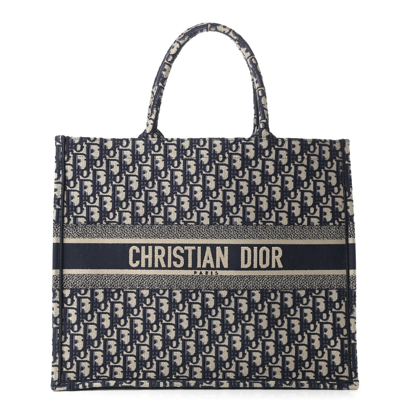 Oblique Book Tote Blue Multicolor