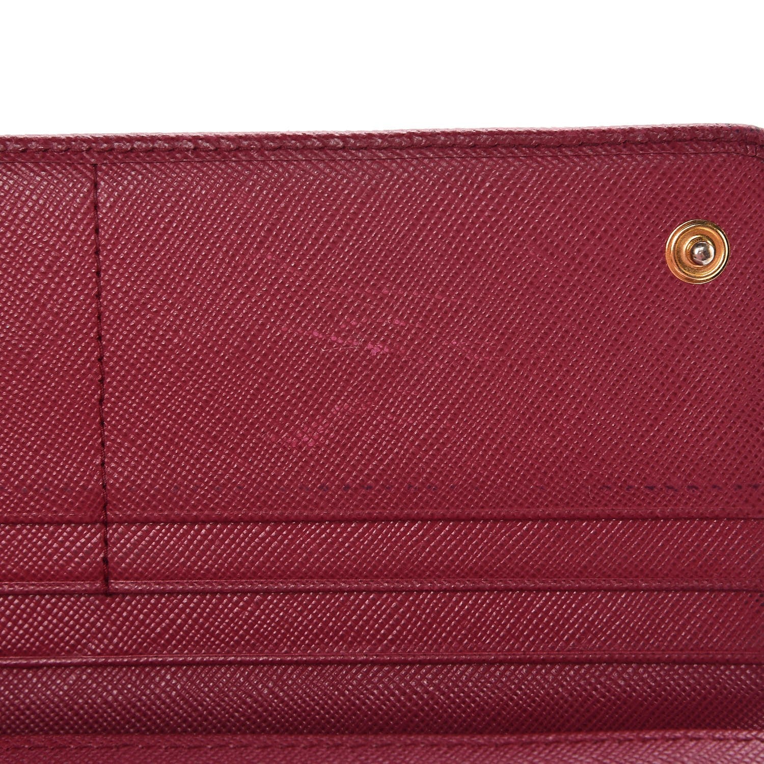 Prada Saffiano Metal Wallet Ibisco 7 of 19