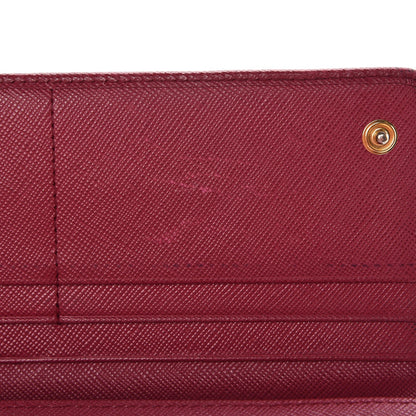 Prada Saffiano Metal Wallet Ibisco 7 of 19