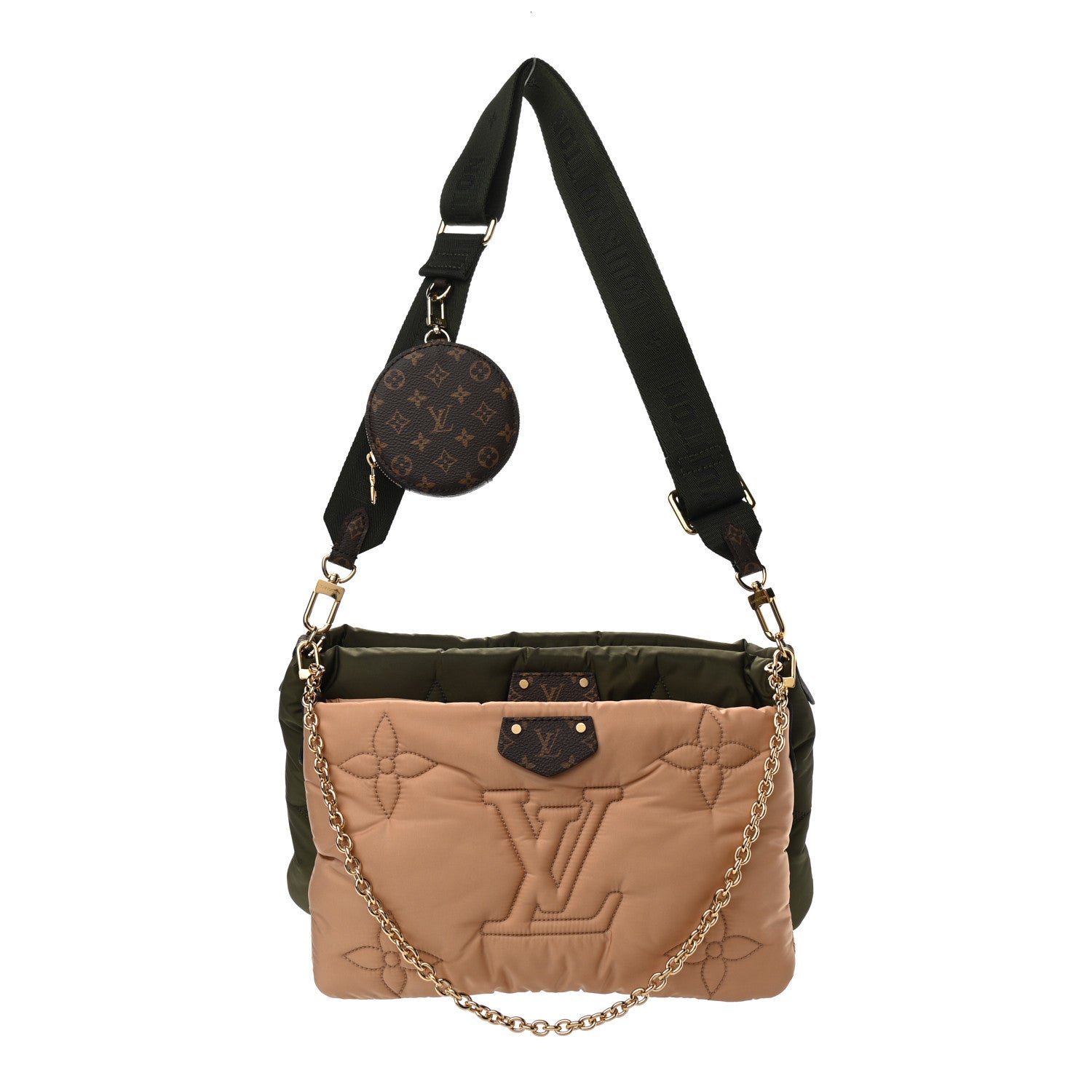 Louis Vuitton Econyl Monogram Pillow Maxi Multi Pochette Accessories Kaki Beige 1 of 10