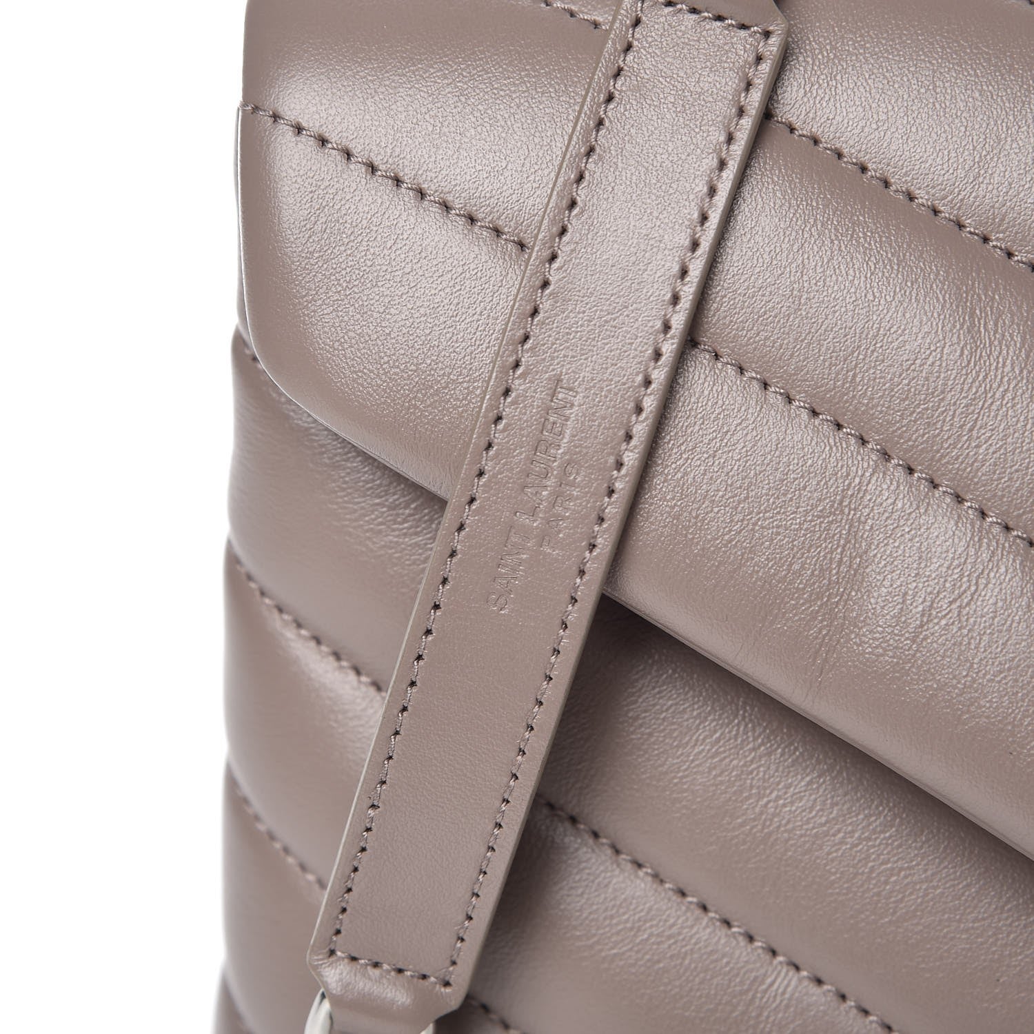 Saint Laurent Calfskin Y Quilted Monogram Small Loulou Chain Satchel Mink 9 of 9