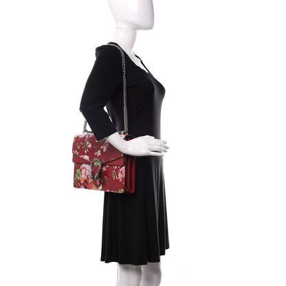 Gucci Calfskin Blooms Print Medium Dionysus Shoulder Bag Romantic Cherry Multicolor 2 of 11