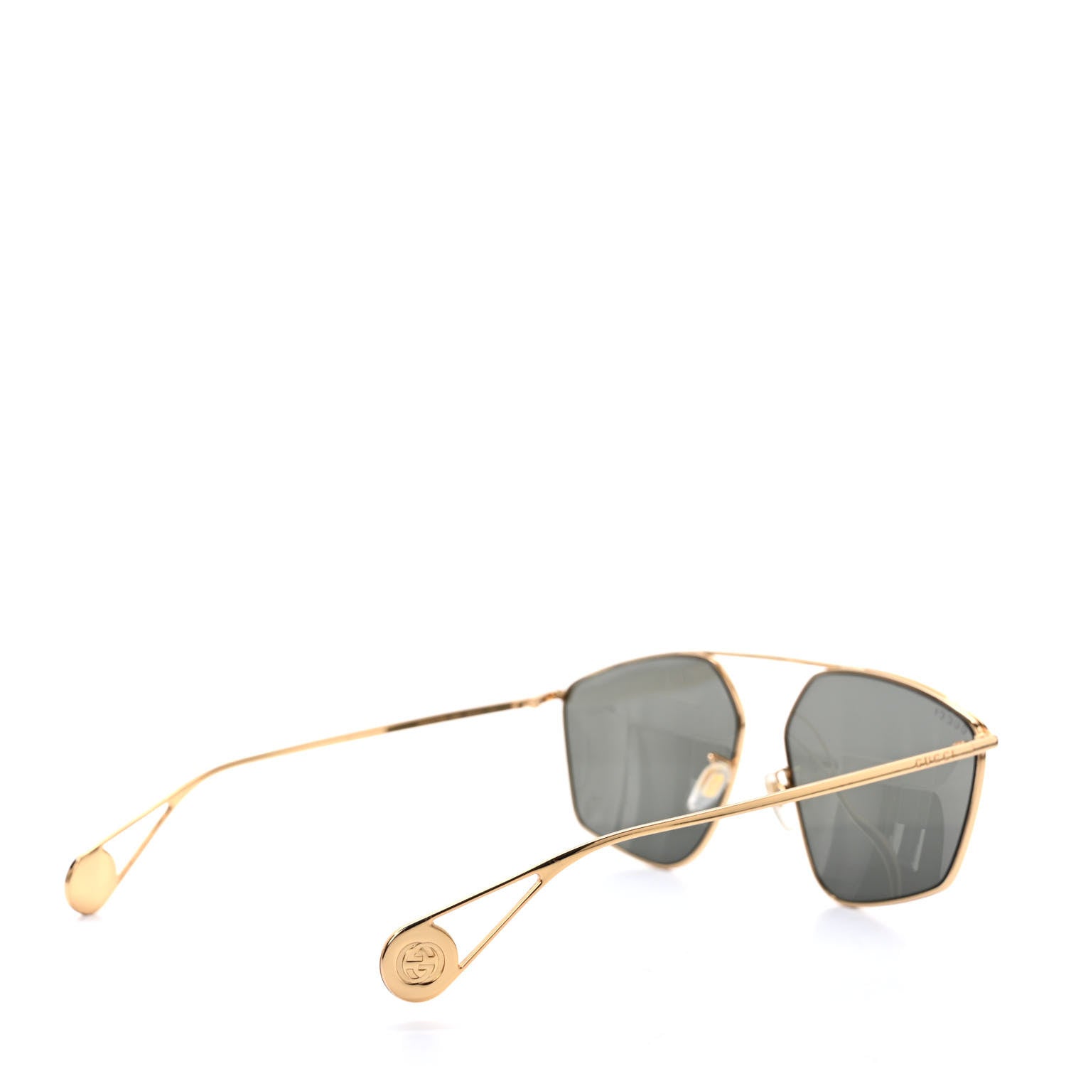 Gucci Square Frame GG0437SA Sunglasses Gold 4 of 8