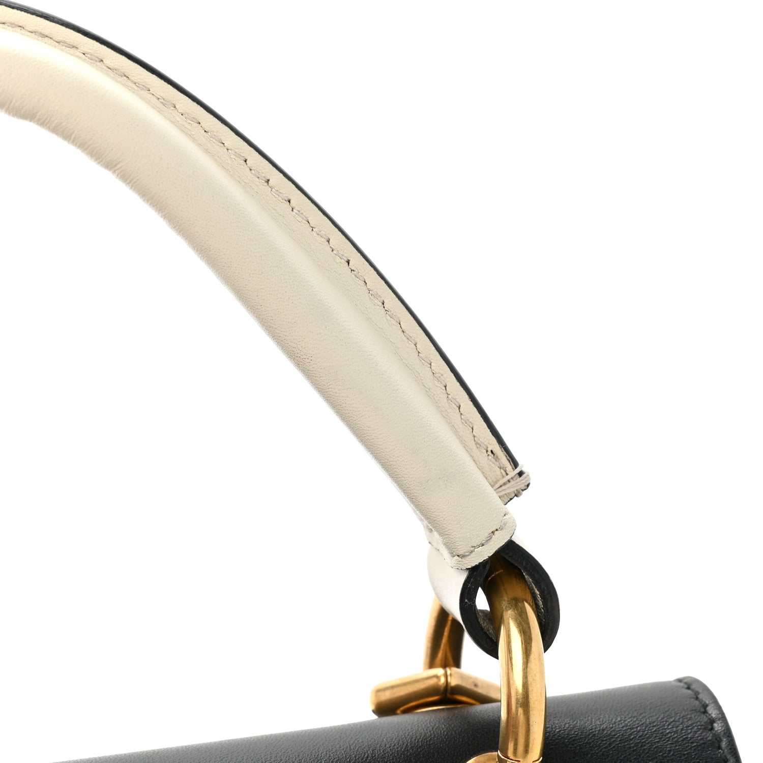 Gucci Calfskin Sylvie Web Small Queen Margaret Top Handle Bag Black White 16 of 18