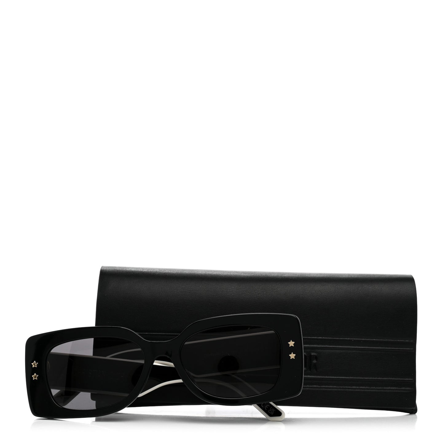 Diorpacific S1U Square Sunglasses Black White