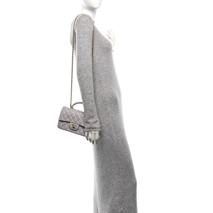Chanel Lambskin Quilted Mini Top Handle Rectangular Flap Grey 2 of 11