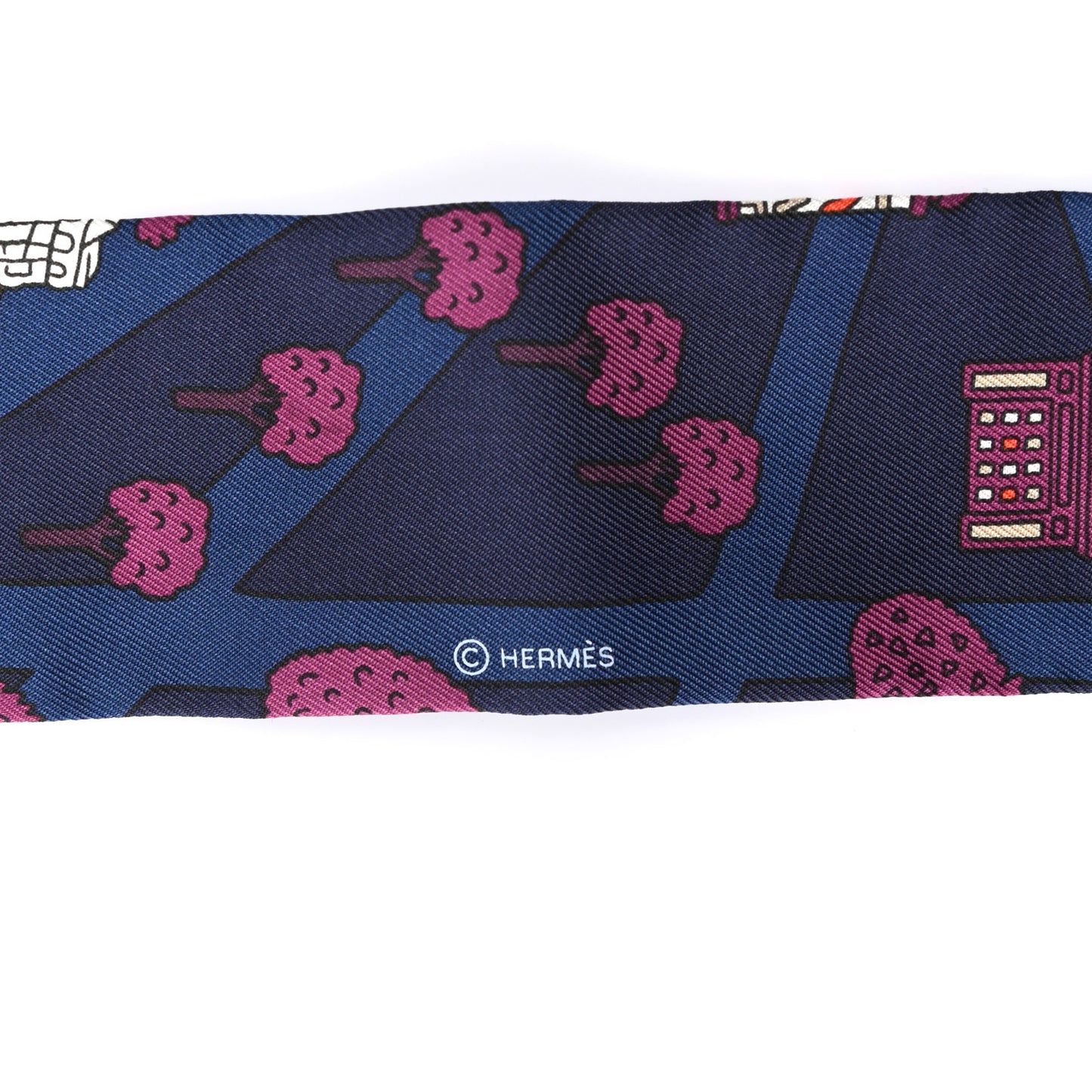 Silk Les Nouveaux Amoureux de Paris Twilly Marine Violet White