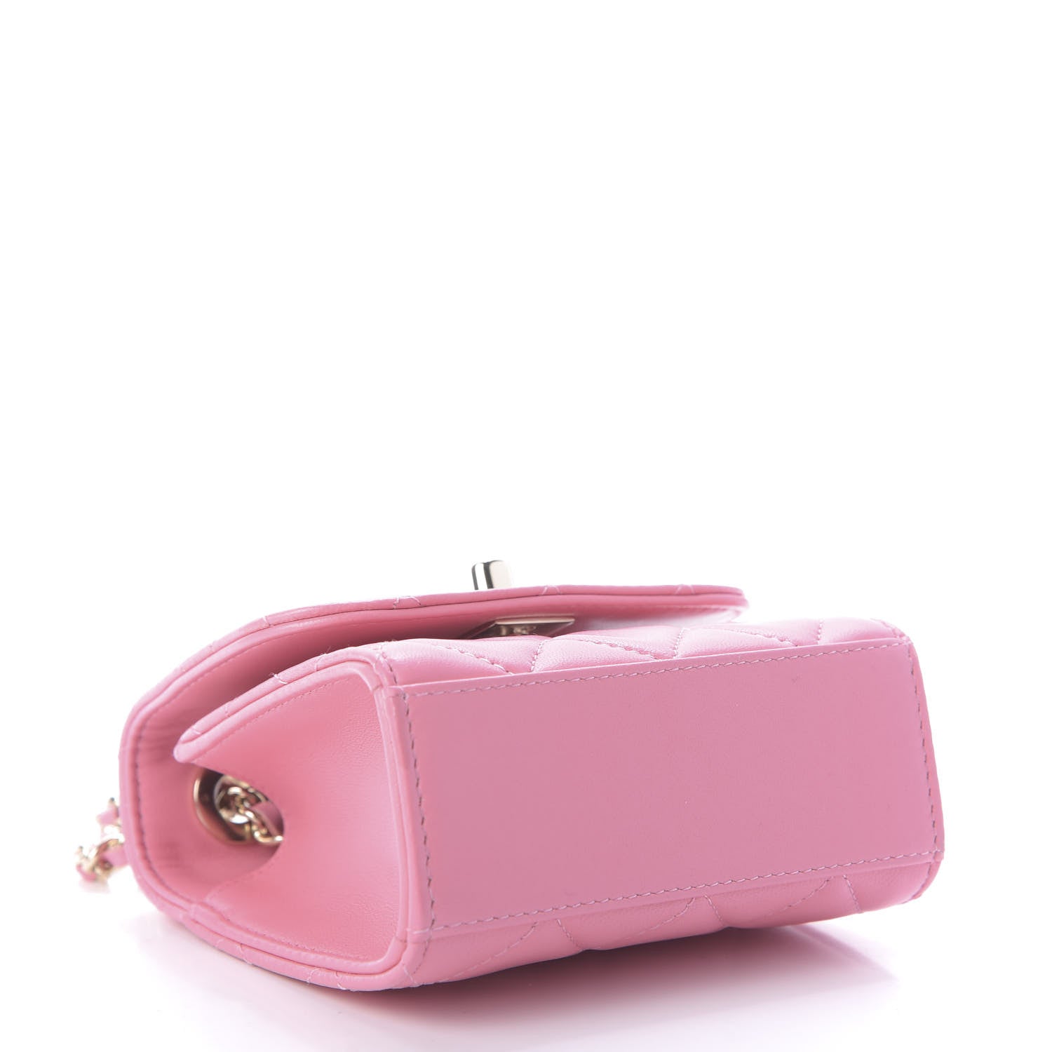Chanel Lambskin Quilted Mini Trendy CC Clutch With Chain Pink 4 of 10