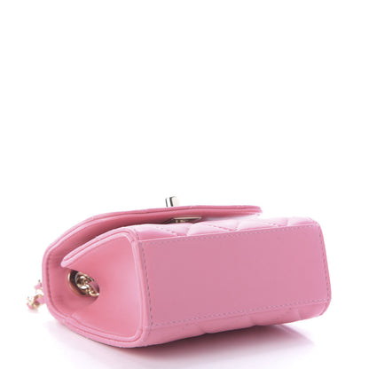 Chanel Lambskin Quilted Mini Trendy CC Clutch With Chain Pink 4 of 10