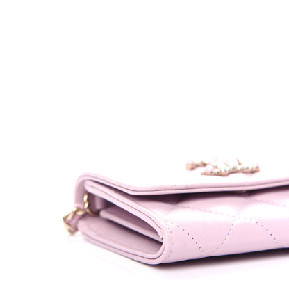 Chanel Caviar Quilted Coco Candy Card Holder On Chain Light Pink 8 of 11