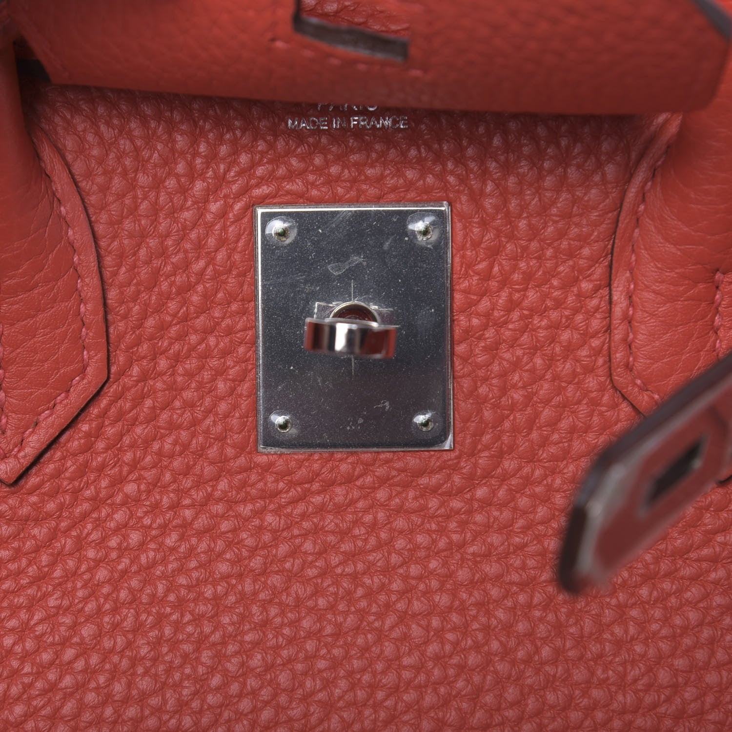 Hermes Taurillon Clemence Birkin 30 Rouge Pivoine 12 of 12