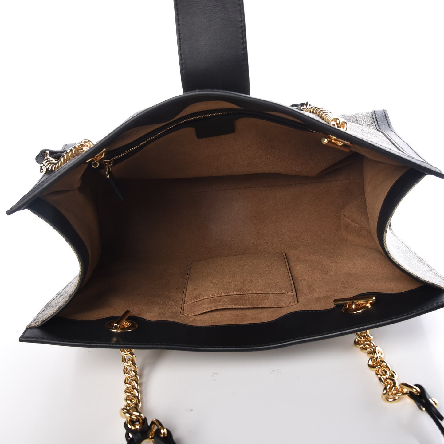 GG Supreme Monogram Medium Padlock Tote Black