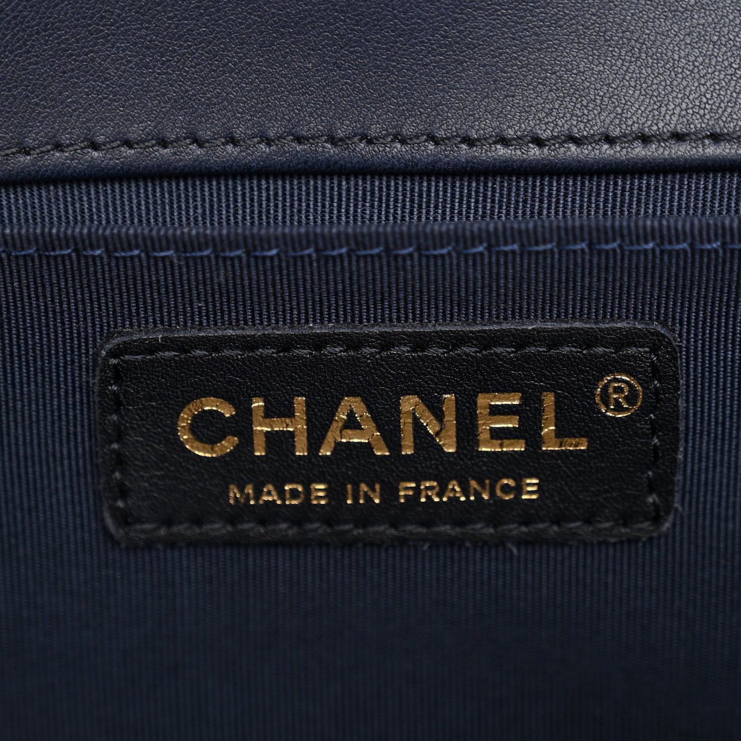 Lambskin Quilted Medium Boy Flap Dark Dark Navy