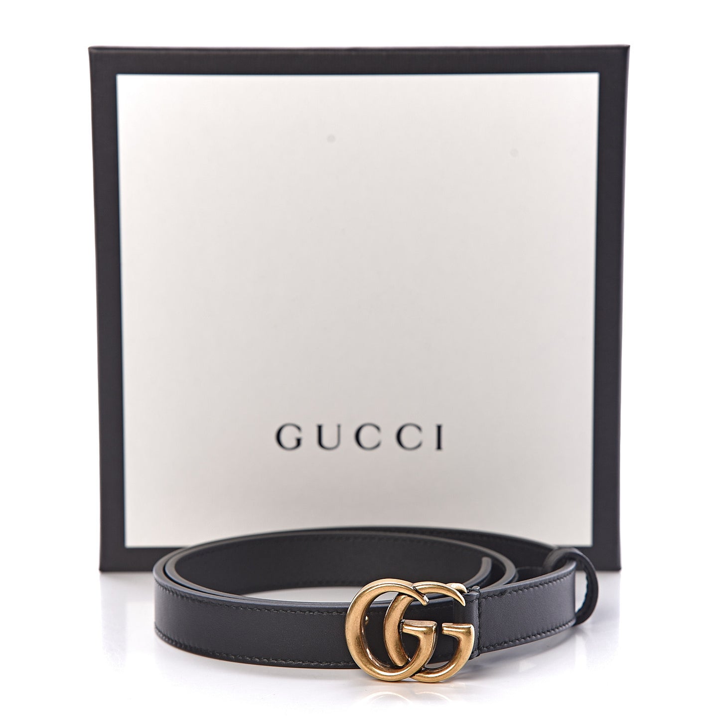 Calfskin Double G 20mm Belt 70 28 Black