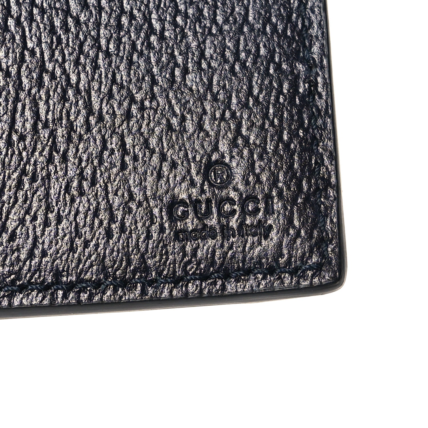 Gucci GG Supreme Monogram Textured Dollar Calfskin Web Ophidia Passport Case Beige Blue 6 of 8