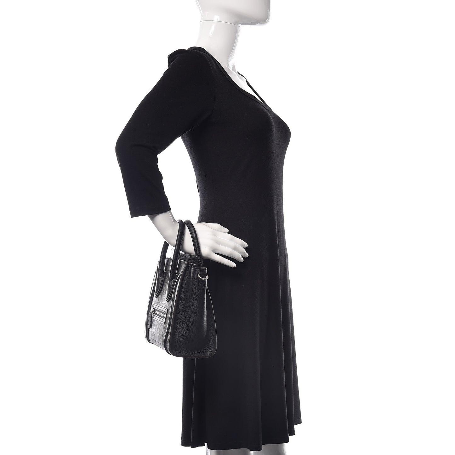 Drummed Calfskin Nano Luggage Black