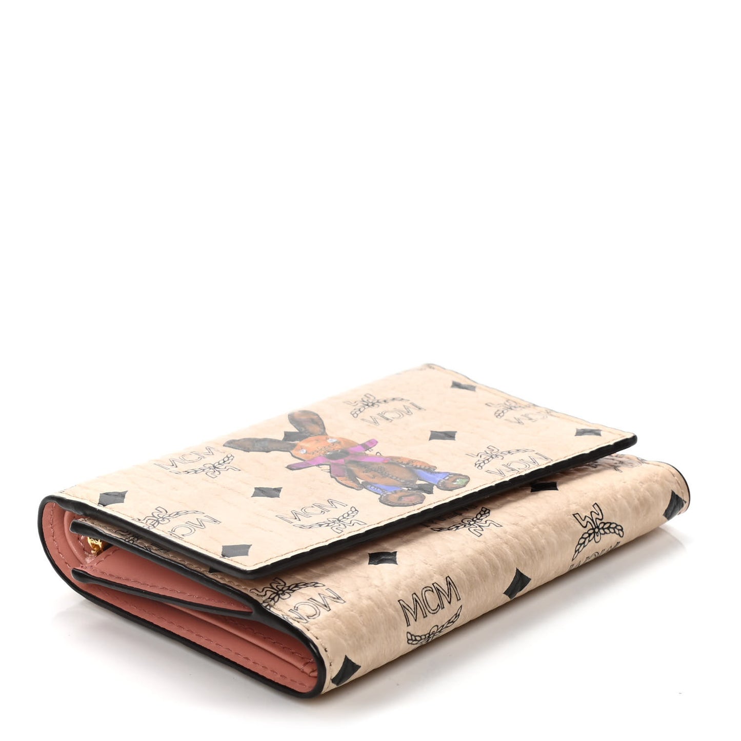 Visetos Rabbit Tri-Fold Wallet Beige