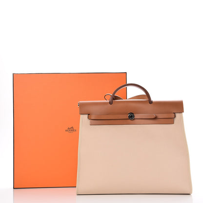 Hermes Toile Vache Hunter Herbag Zip 39 MM Fauve 10 of 10
