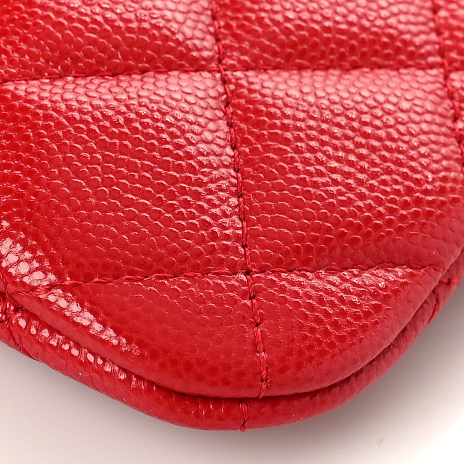 Chanel Caviar Quilted Small Cosmetic Case Red 9 of 9