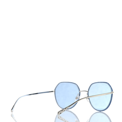Chanel Round Sunglasses 4251-J Silver Blue 4 of 8