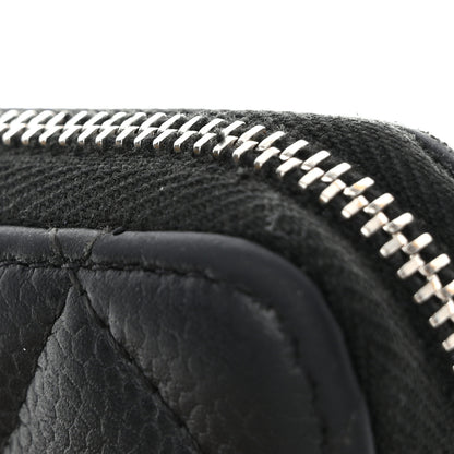 Chanel Caviar Quilted Zip Coin Purse Black 13 of 16