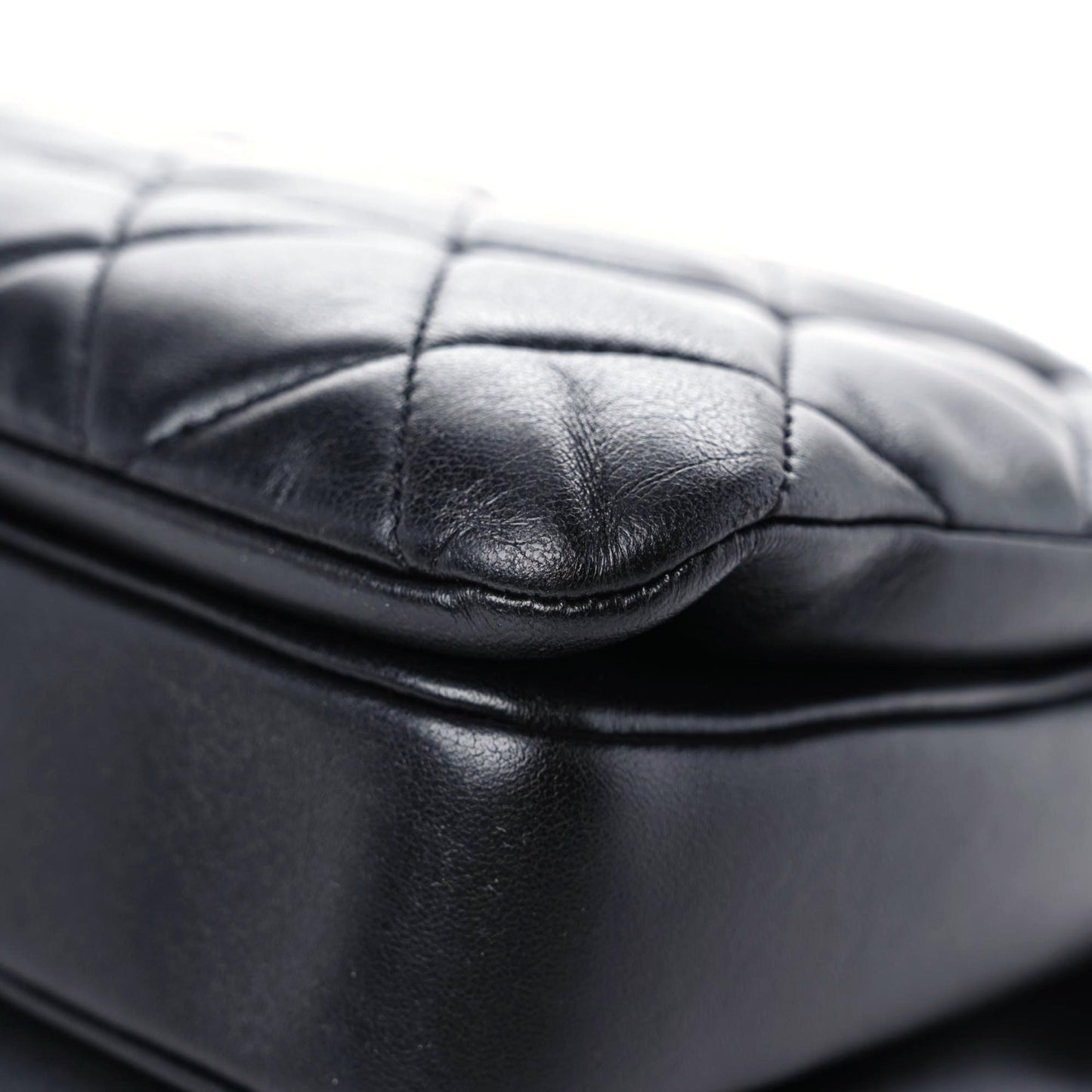 Lambskin Quilted Medium Trendy CC Flap Dual Handle Bag Black