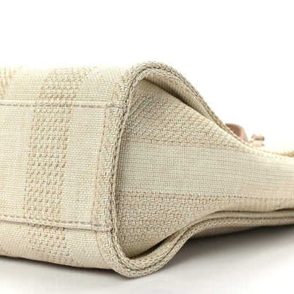 Chanel Mixed Fibers Calfskin Striped Mini Deauville Tote Beige 9 of 9
