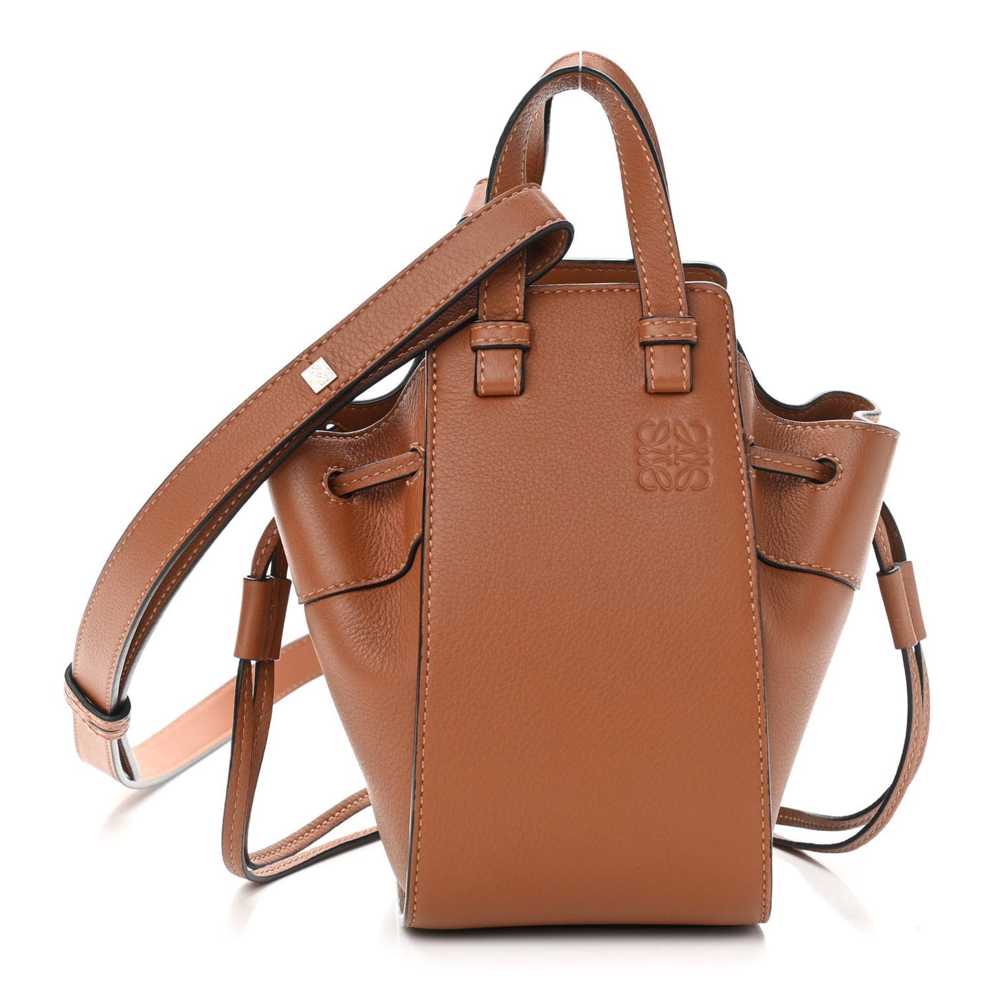 Calfskin Mini Hammock Shoulder Bag Tan
