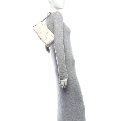 Bottega Veneta Lambskin Maxi Intrecciato Small Brick Cassette Bag White 2 of 9