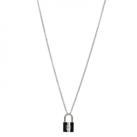 Louis Vuitton Sterling Silver Lockit Necklace 1 of 6