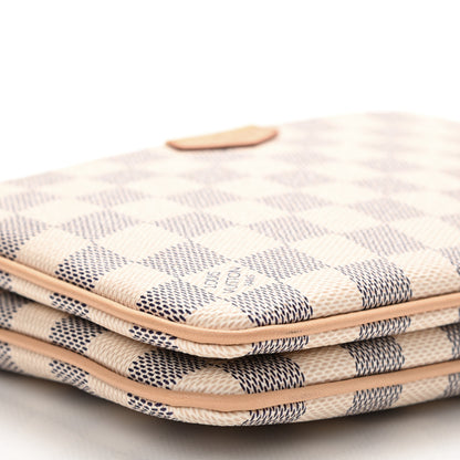 Louis Vuitton Damier Azur Double Zip Pochette 8 of 9