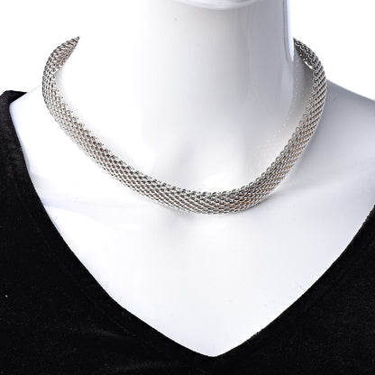 Tiffany Sterling Silver Somerset Mesh Necklace 2 of 5