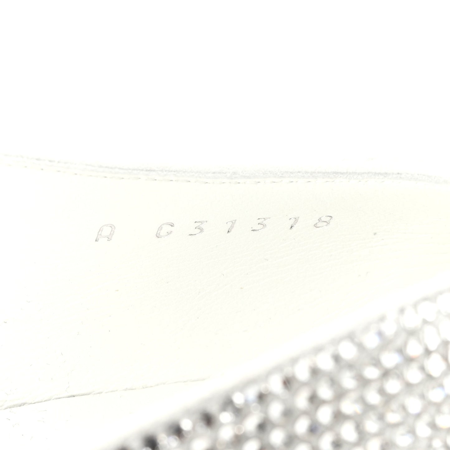 Strass Grosgrain Cap Toe CC Slingback Pumps 36 Silver Black