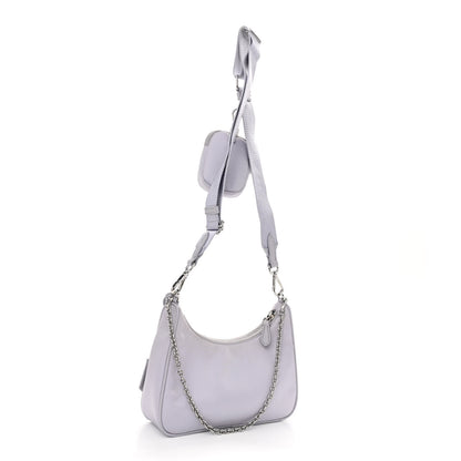 Prada Re-Nylon Saffiano Re-Edition 2005 Shoulder Bag Glicine 3 of 10