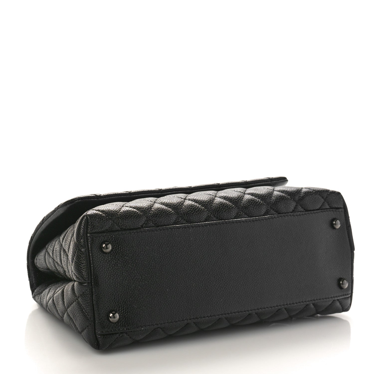 Chanel Caviar Quilted Small Coco Handle Flap So Black 4 of 9