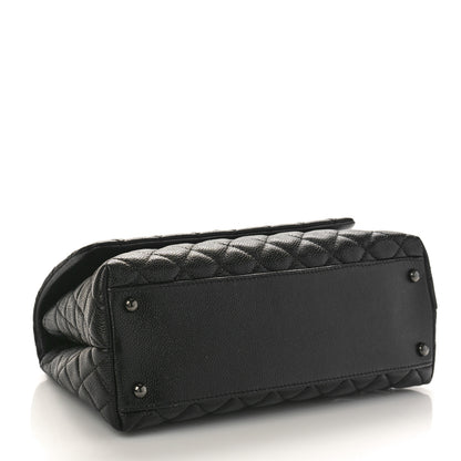 Chanel Caviar Quilted Small Coco Handle Flap So Black 4 of 9
