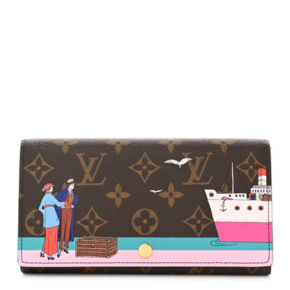 Louis Vuitton Monogram 2016 Christmas Animation Sarah Wallet Rose Ballerine 1 of 6