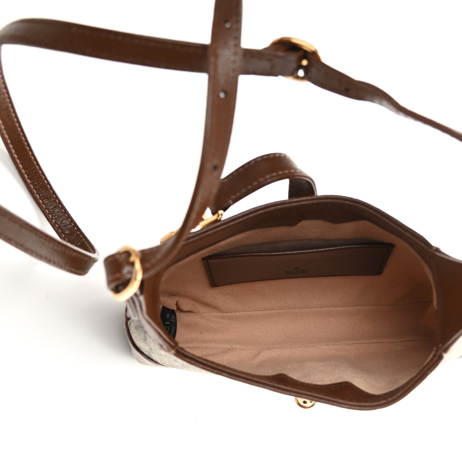 Gucci GG Supreme Monogram Azalea Calfskin Web Mini Jackie 1961 Hobo Beige Ebony Brown Sugar 4 of 10