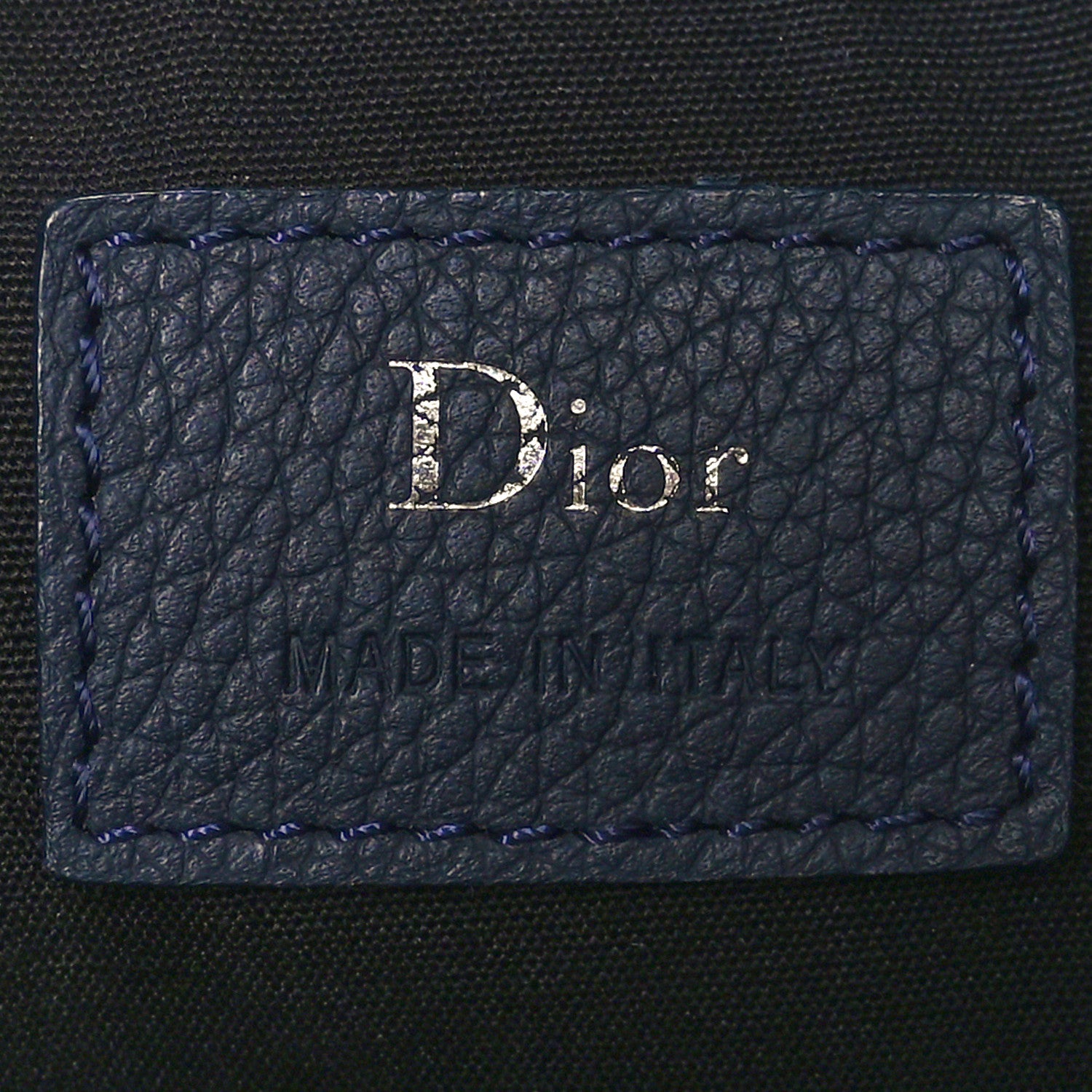 Christian Dior HOMME Grained Calfskin Mens Roller Pouch Blue 6 of 9