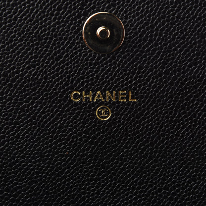 Chanel Caviar Quilted Boy Phone Holder Wallet On Chain Black 7 of 10