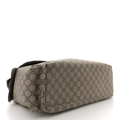 Gucci GG Plus Monogram Messenger Diaper Bag Dark Brown 4 of 12