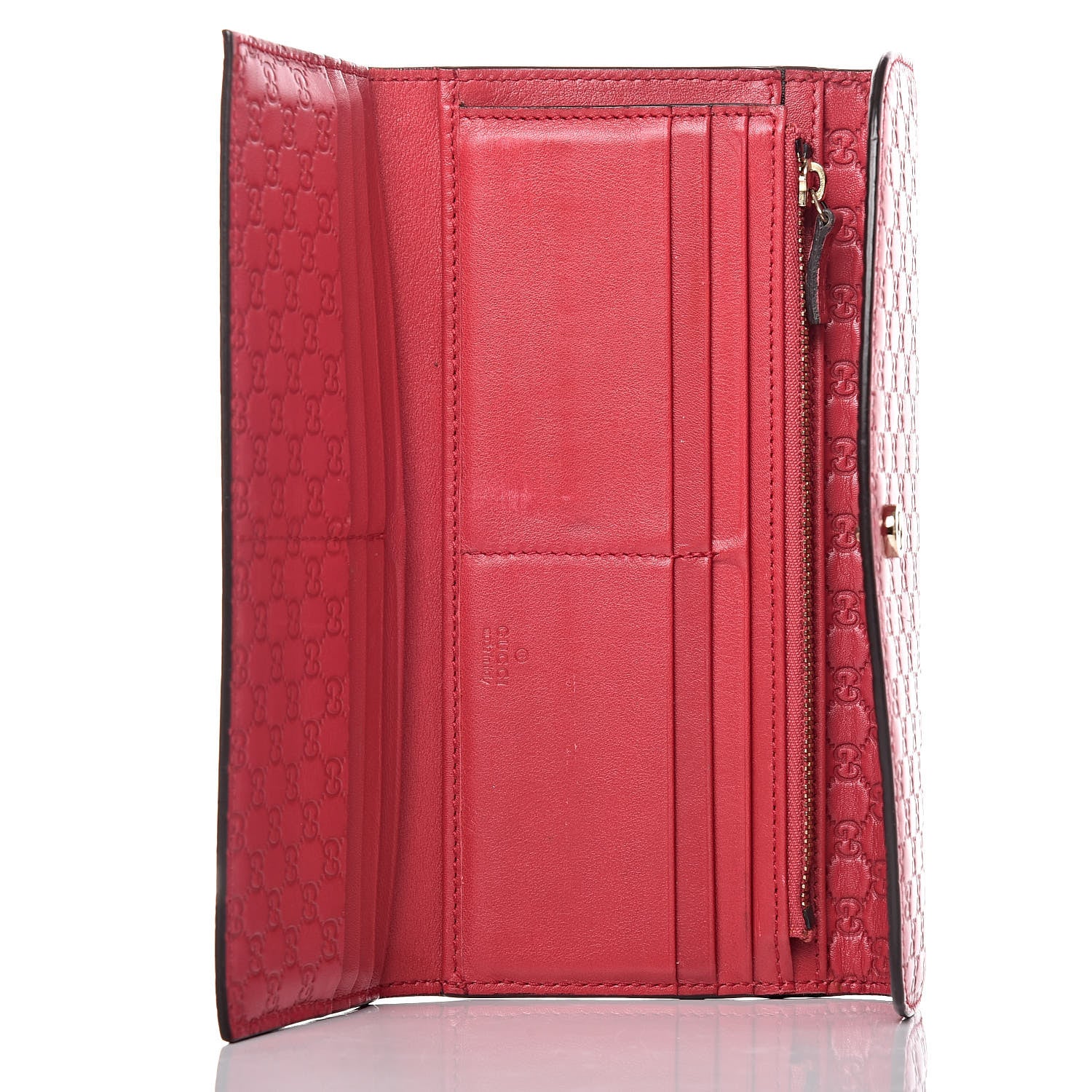 Gucci Microguccissima Interlocking G Continental Wallet Red 5 of 17