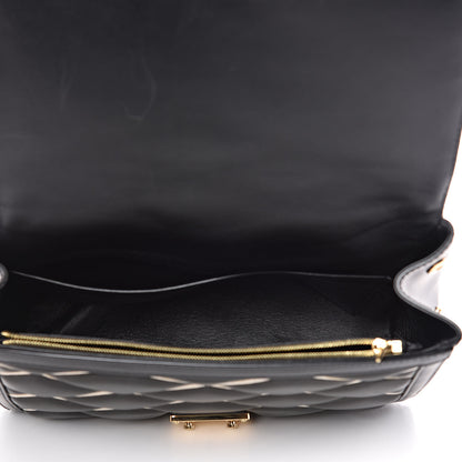 Louis Vuitton Lambskin Malletage Pochette Flap Black 5 of 11